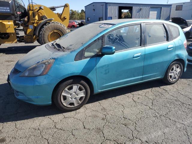 HONDA FIT 2012 teal hatchbac gas JHMGE8H39CC017040 photo #1