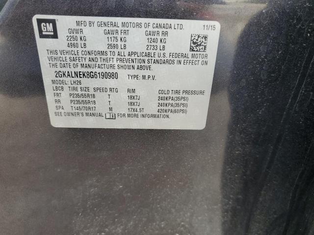 2016 GMC TERRAIN SL - 2GKALNEK8G6190980