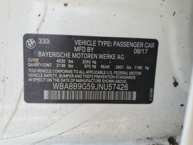 VIN WBA8B9G59JNU57426 2018 BMW 3 Series, 330 I no.13