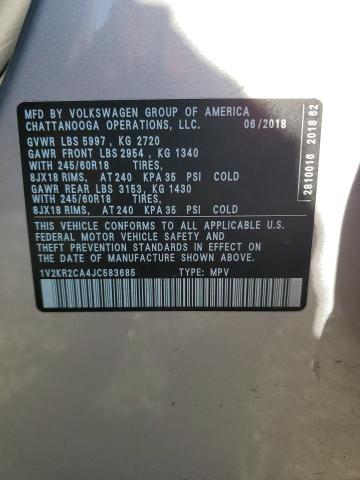 2018 VOLKSWAGEN ATLAS SE - 1V2KR2CA4JC583685