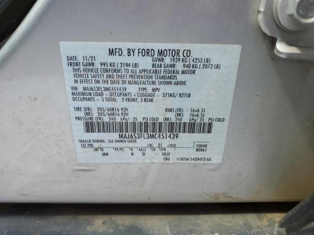 2021 FORD ECOSPORT S - MAJ6S3FL3MC451439