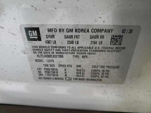 2020 CHEVROLET TRAX LS - KL7CJNSB2LB321906