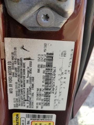 VIN 3FA6P0H79FR304644 2015 Ford Fusion, SE no.12