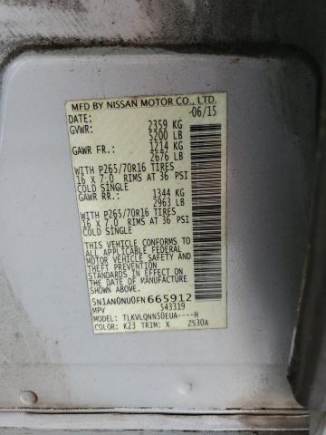 2015 NISSAN XTERRA X 5N1AN0NU0FN665912