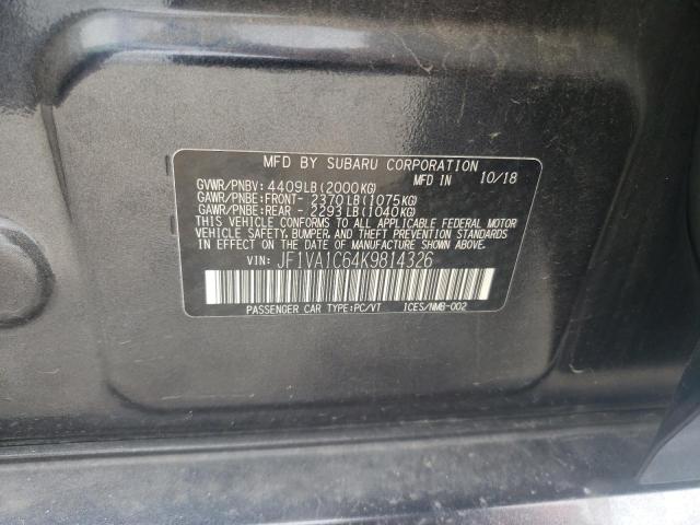 2019 SUBARU WRX PREMIU - JF1VA1C64K9814326