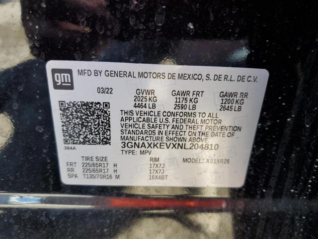 2022 CHEVROLET EQUINOX LT - 3GNAXKEVXNL204810