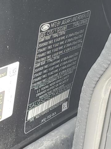 2019 LAND ROVER RANGE ROVE - SALGS2RE7KA563099
