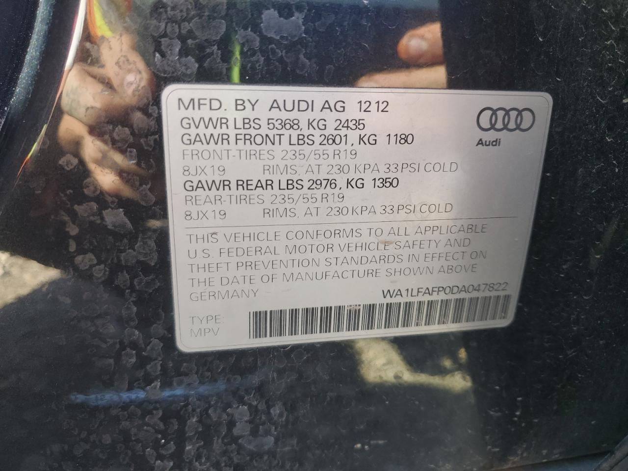 Lot #2836554042 2013 AUDI Q5 PREMIUM