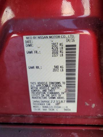 2016 NISSAN ALTIMA 2.5 - 1N4AL3APXGC223587