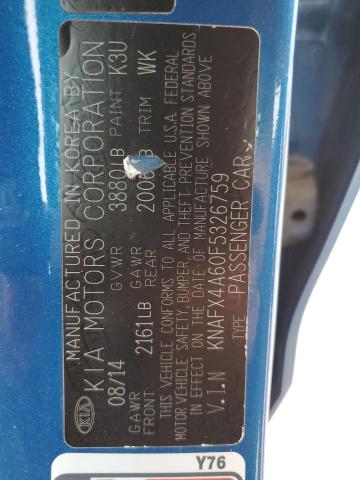 2015 KIA FORTE LX - KNAFX4A60F5326759