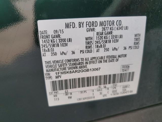 2016 FORD EXPLORER P - 1FM5K8AR2GGB13067