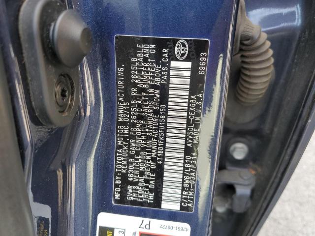 2015 TOYOTA CAMRY HYBR - 4T1BD1FK5FU158150