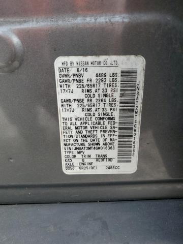 2016 NISSAN ROGUE S - JN8AT2MT4GW016368