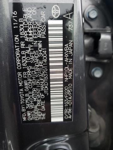 2016 TOYOTA PRIUS C - JTDKDTB37G1140041