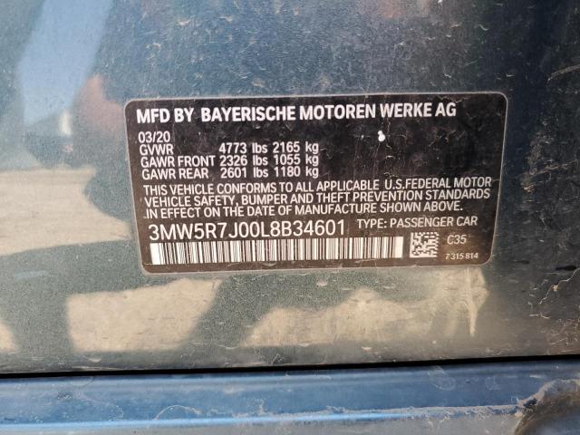 VIN 3MW5R7J00L8B34601 2020 BMW 3 Series, 330XI no.12