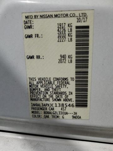 2018 NISSAN ALTIMA 2.5 - 1N4AL3APXJC138546