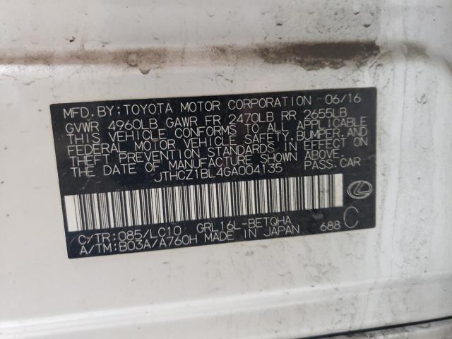 2016 LEXUS GS 350 - JTHCZ1BL4GA004135