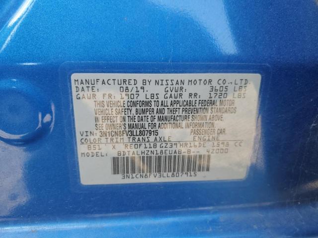 2020 NISSAN VERSA SR - 3N1CN8FV3LL807915