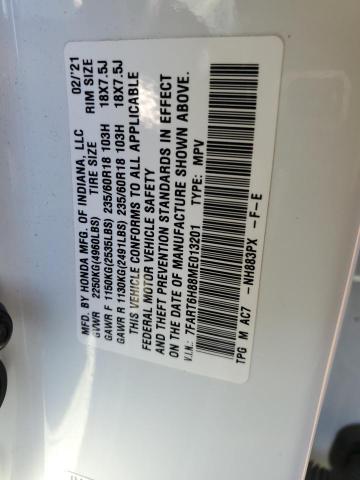 2021 HONDA CR-V EXL - 7FART6H88ME013201