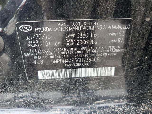 2016 HYUNDAI ELANTRA SE - 5NPDH4AE5GH736408