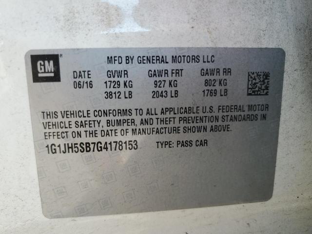 2016 CHEVROLET SONIC RS - 1G1JH5SB7G4178153