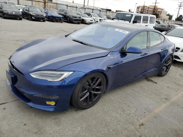 TESLA MODEL S 2021 blue  electric 5YJSA1E6XMF449668 photo #1