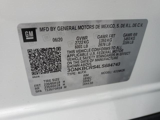 2020 CHEVROLET BLAZER 2LT - 3GNKBCRS4LS684743