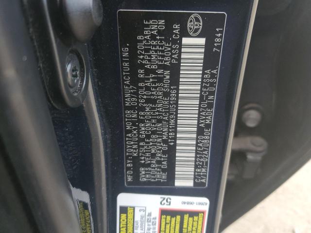 2018 TOYOTA CAMRY L - 4T1B11HK9JU519961