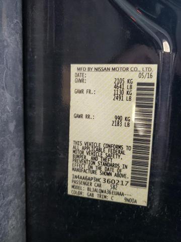 2017 NISSAN MAXIMA 3.5 - 1N4AA6AP3HC360217
