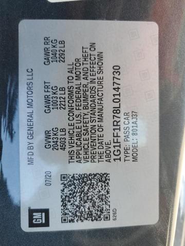 2020 CHEVROLET CAMARO LZ - 1G1FF1R78L0147730