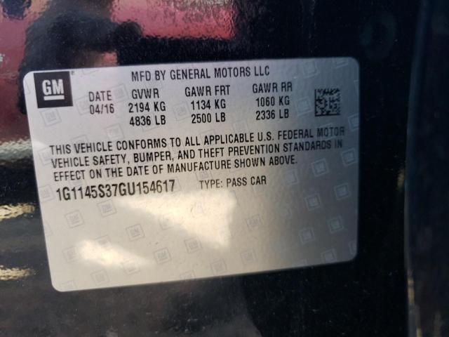 2016 CHEVROLET IMPALA LTZ - 1G1145S37GU154617