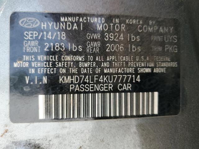 2019 HYUNDAI ELANTRA SE - KMHD74LF4KU777714