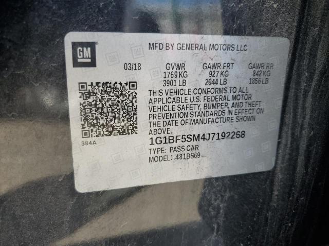 2018 CHEVROLET CRUZE PREM 1G1BF5SM4J7192268