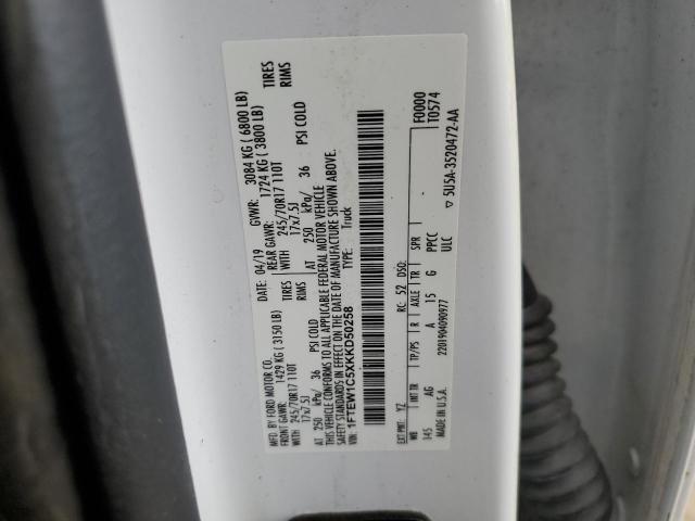 2019 FORD F150 SUPER - 1FTEW1C5XKKD50258