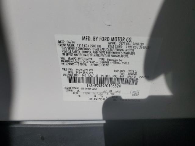 2015 FORD TAURUS LIM - 1FAHP2J89FG106824