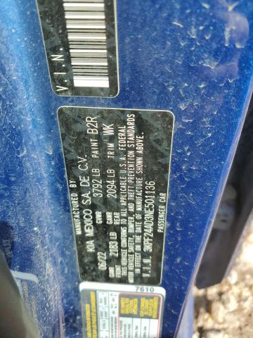 2022 KIA FORTE FE 3KPF24AD3NE501136