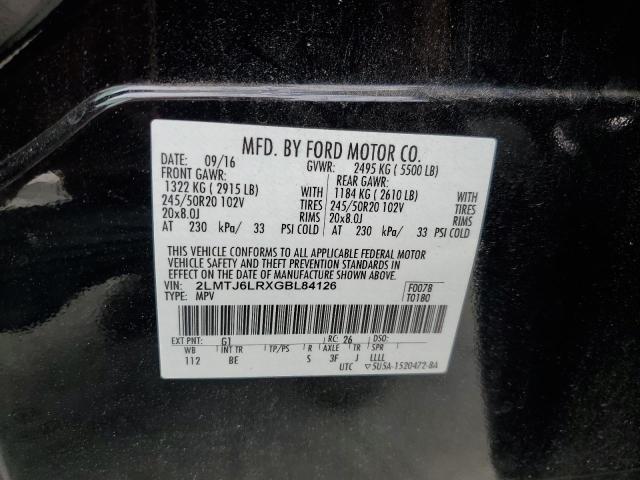 2016 LINCOLN MKX RESERV - 2LMTJ6LRXGBL84126