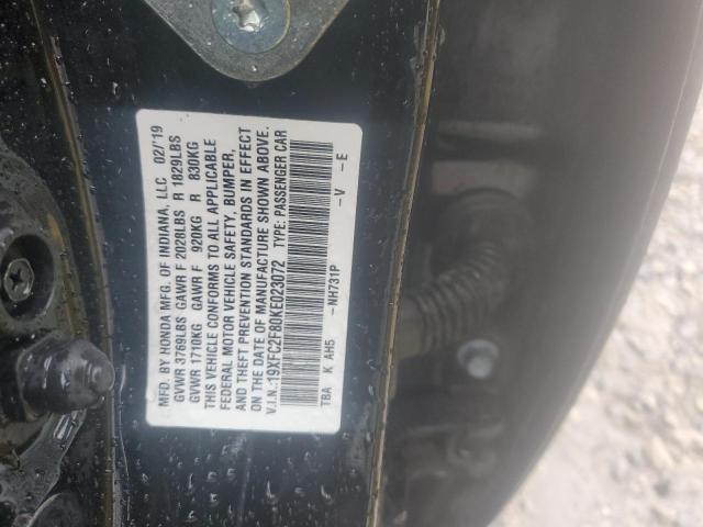 19XFC2F80KE023072 2019 HONDA CIVIC