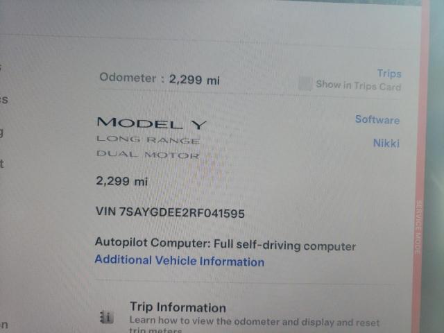2024 TESLA MODEL Y - 7SAYGDEE2RF041595