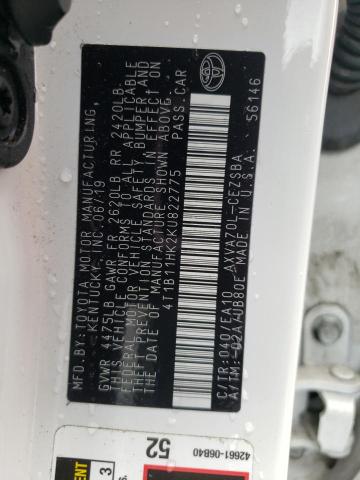 VIN 4T1B11HK2KU822775 2019 Toyota Camry, L no.12