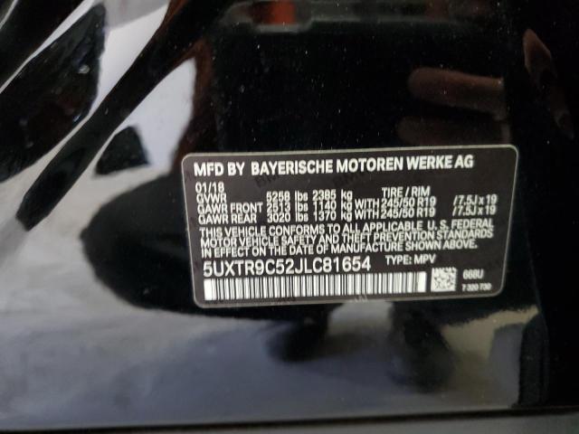 VIN 5UXTR9C52JLC81654 2018 BMW X3, Xdrive30I no.13