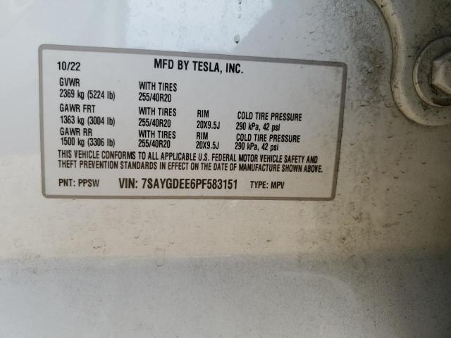 2023 TESLA MODEL Y - 7SAYGDEE6PF583151