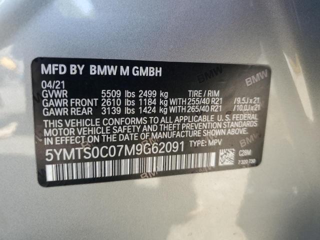 VIN 5YMTS0C07M9G62091 2021 BMW X3, M Competition no.13