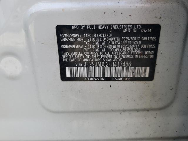 2015 SUBARU FORESTER 2 - JF2SJABC2FH413486