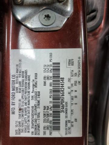 2016 FORD FUSION SE - 3FA6P0H76GR244548
