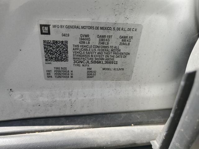 2019 CHEVROLET TRAX 1LT - 3GNCJLSB6KL366911