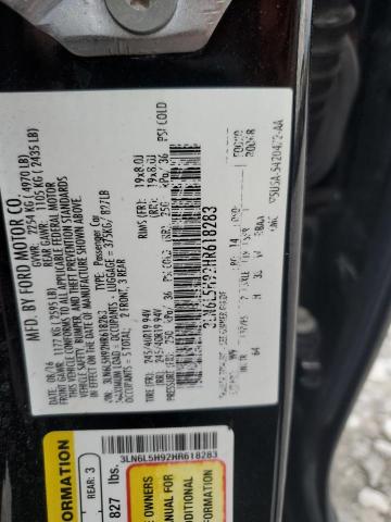 2017 LINCOLN MKZ BLACK - 3LN6L5H92HR618283