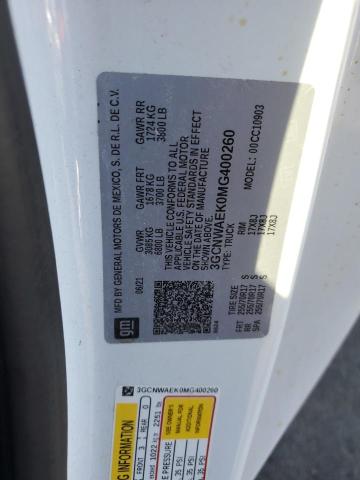 2021 CHEVROLET SILVERADO - 3GCNWAEK0MG400260