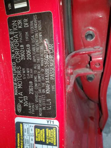 VIN KNAFX4A88E5160071 2014 KIA Forte, EX no.12