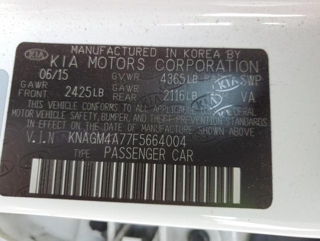 VIN KNAGM4A77F5664004 2015 KIA Optima, LX no.12